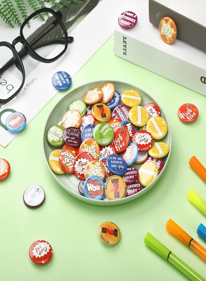 Highergo 204 Pcs Reward Button Pins Mini Recognition Round Motivational Buttons Bulk Appreciation Encouragement Pin Badges Good Job Team Award for Employees Kids Students Workers Gifts - Image 3